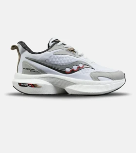 کفش کتانی مردانه و زنانه سفید طوسی Saucony Endorphin Speed 4 مدل 8869