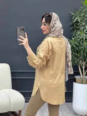 مانتو دو جیب پایین هلال آلاله
