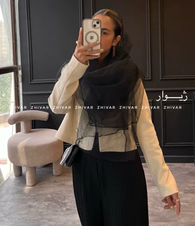 شال حریرپفکی ساده
