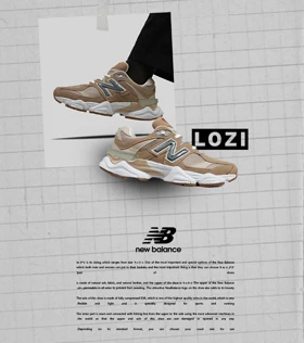کفش کتانی مردانه و زنانه قهوه ای کرم طوسی NEW BALANCE 9060