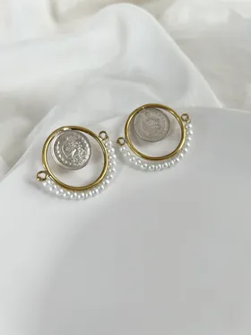 گوشواره سکه و مروارید