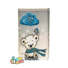 سبد اسباب بازی پارچه ای کودک پسرانه Bliss Baby طرح خرس و شال گردن