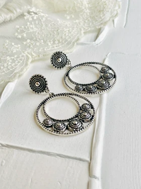 گوشواره آویز روکش نقره