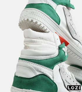 کفش کتانی ساق‌دار سفید سبز OFF WHITE