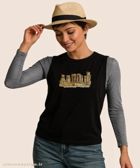 تاپ مردانه و زنانه اصیل ایرانی طرح تخت جمشید کد 1001