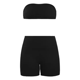 ست دکلته و کشاله بند ورزشی زنانه مدل ES927 مشکی