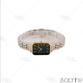 ساعت دنیل ولینگتون کوادرو زنانه مستطیلی صفحه سبز ایندکس خطی 104710