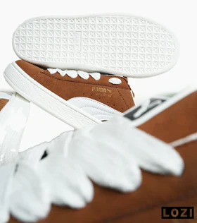 کفش کتانی ورزشی قهوه ای سوخته مردانه و زنانه PUMA suede XL مدل 6890