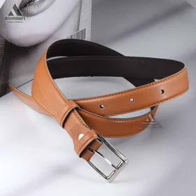 کمربند زنانه Leather Belt BL162 (عسلی)