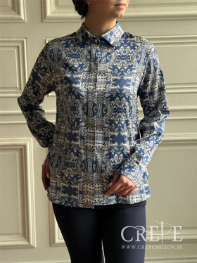 شومیز یقه مردانه طرحدار