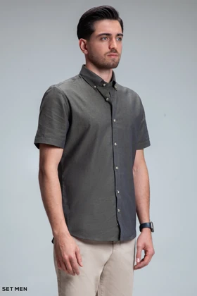 پیراهن مردانه آستین کوتاه لینن