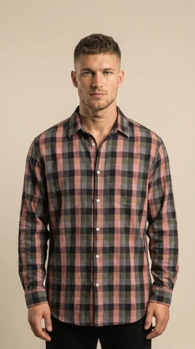 پیراهن پشمی مردانه چارخونه