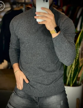 یقه اسکی بافت پشمی فری سایز