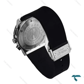 ساعت هابلوت مردانه نقره ای مشکی صفحه سفید Hublot-6794-L