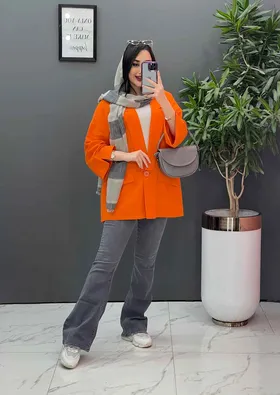 مانتو یقه مثلثی تک دکمه