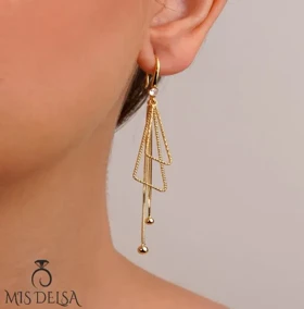 گوشواره فشن طرح گونیا و نگین