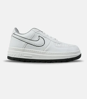 کفش کتانی بزرگ پا سفید مشکی NIKE AIR FORCE مدل 8092