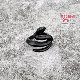 حلقه انگشتر مار (پسر و دختر) رنگ مشکی مات