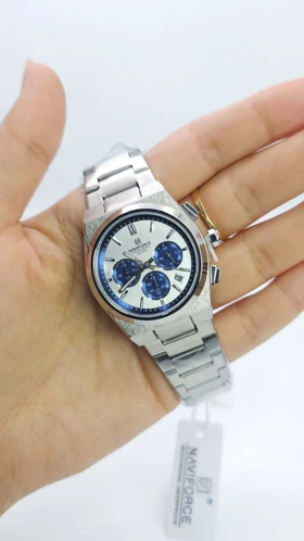 ساعت مچی زنانه نیوی فورس Naviforce 8048 کرنوگراف 3موتور فعال