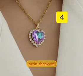 گردنبند استیل آویزدار زنانه طرح طلا