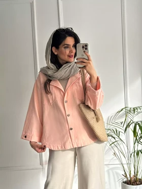 مانتو کتان جین رنگی شایلین