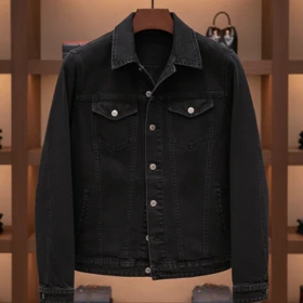 کت جین ذغالی سیر مردانه تنخور اسپرت