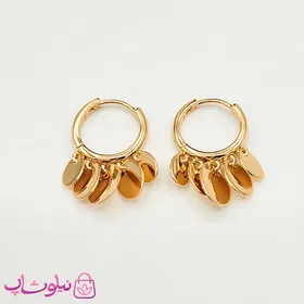 گوشواره آویز دخترانه ژوپینگ مدل سکه ای