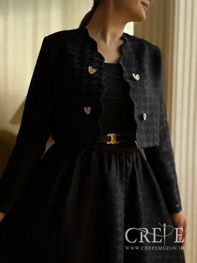 کت و دامن ژاکارد پیچازی بهار