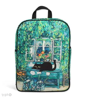 کوله پشتی Hippo هیپو ابعاد 14×30×40 کد 103 طرح گربه سیاه