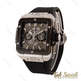 ساعت هابلوت مردانه مزبعی سیلور مشکی پشت شیشه ای Hublot-5571-G