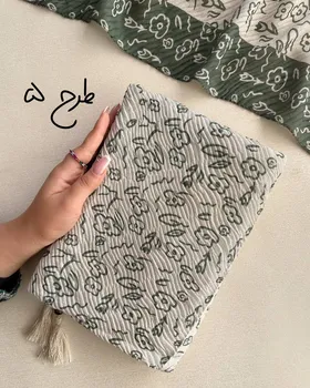 شال پلیسه سبز وارداتی 3994