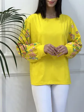 بلوز آستین گل‌دار 8