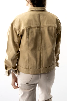 کت برش‌دار جیب‌دار کتان زنانه