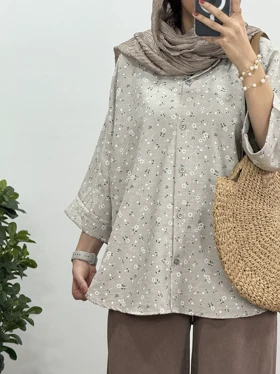 تونیک مانتویی لینن گلسا 3 کد 2964