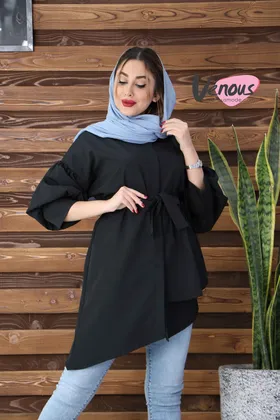 مانتو یک طرف چین‌دار