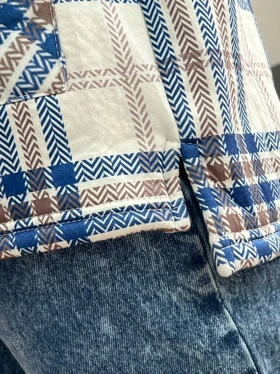 کت چهارخونه داخل تمام خز کد 3349