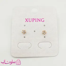 گوشواره ریز میخی ژوپینگ طلایی