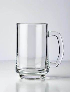 لیوان دسته دار شفاف