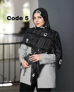 روسری نخ مودال ترک پک مشکی 4372