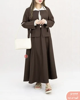 ست کت و دامن پاپیون 6244