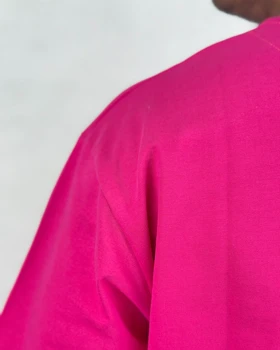 تیشرت مردانه زنانه اسپرت چاپ برجسته اثر انگشت رنگ صورتی کد 441124