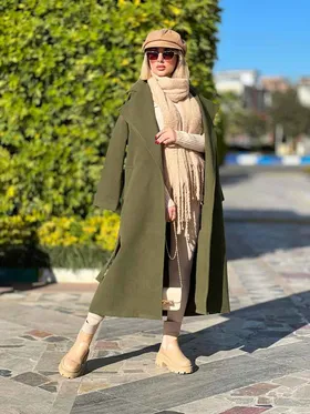 پالتو فوتر بلند پشت چاک