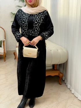 پیراهن مخمل نیلا 3587