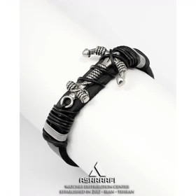 دستبند طرح لنگر Leather Bracelet BS