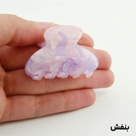کلیپس دخترانه مدل بند انگشتی طرح صخره ای آبرنگی (بنفش)