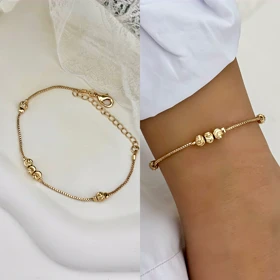 دستبند گوی البرنادو طرح طلا 967