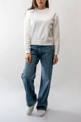 تیشرت آستین بلند دورس سرشانه افتاده زنانه