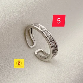 انگشتر فری سایز زنانه نگینی و ساده مارک CM