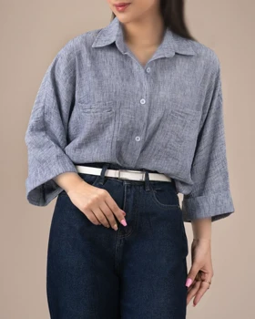 شومیز زارا آبی کد 29900