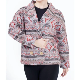 کت یقه آرشال چاپی زنانه